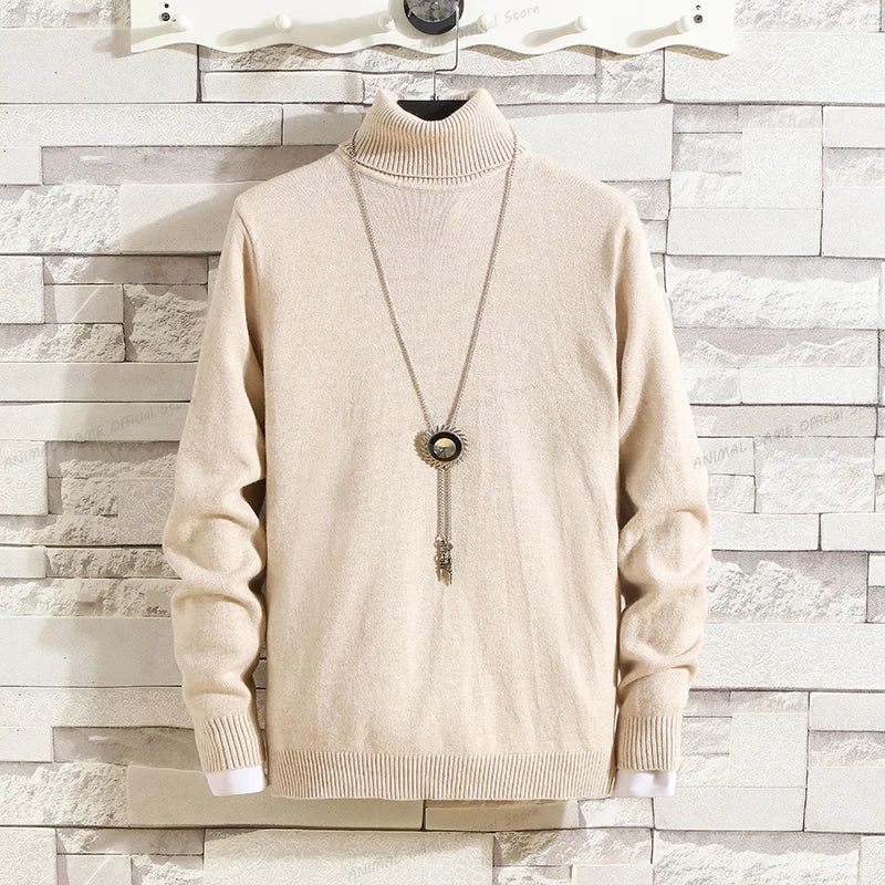 Men Slim Fit Turtleneck Sweater
