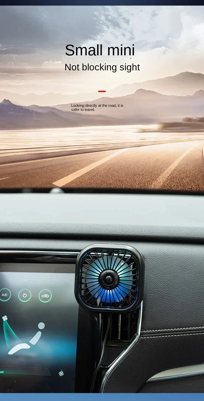 Car Air Outlet Mini USB Fan