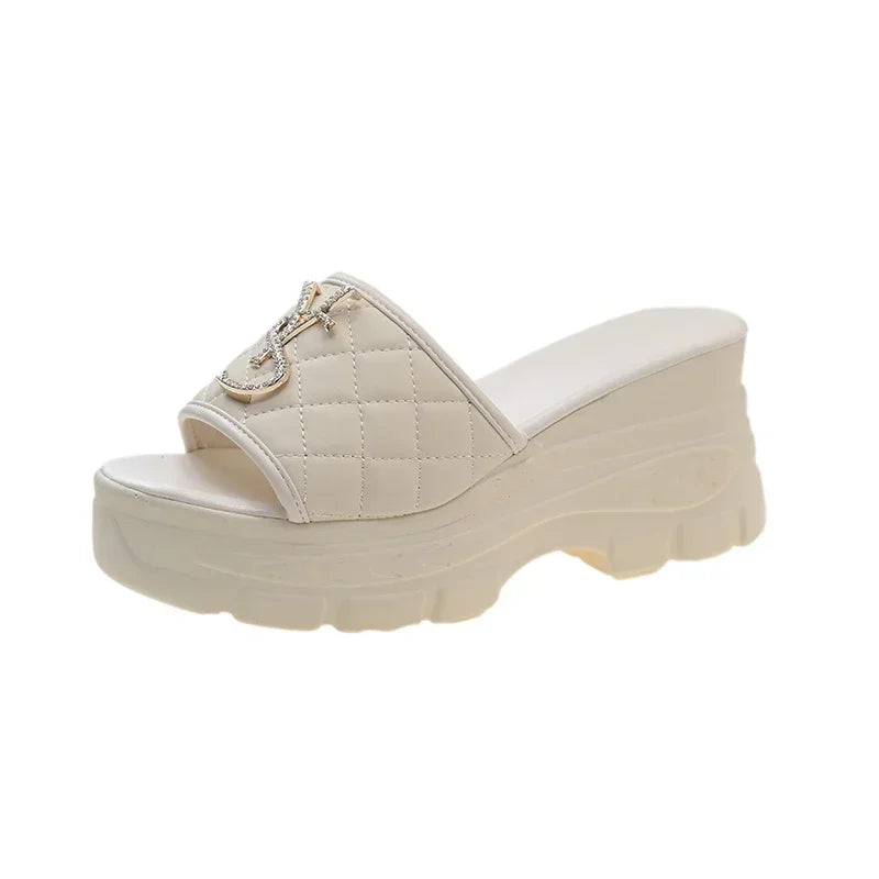 Women Fashion Platform Letter Sandals