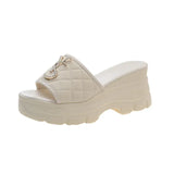 Women Fashion Platform Letter Sandals