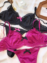 Women Ice Silk Push Up Set