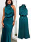Women's Silk Satin Evening Dress