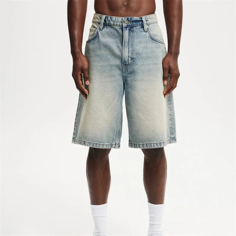 Men Vintage Denim Shorts
