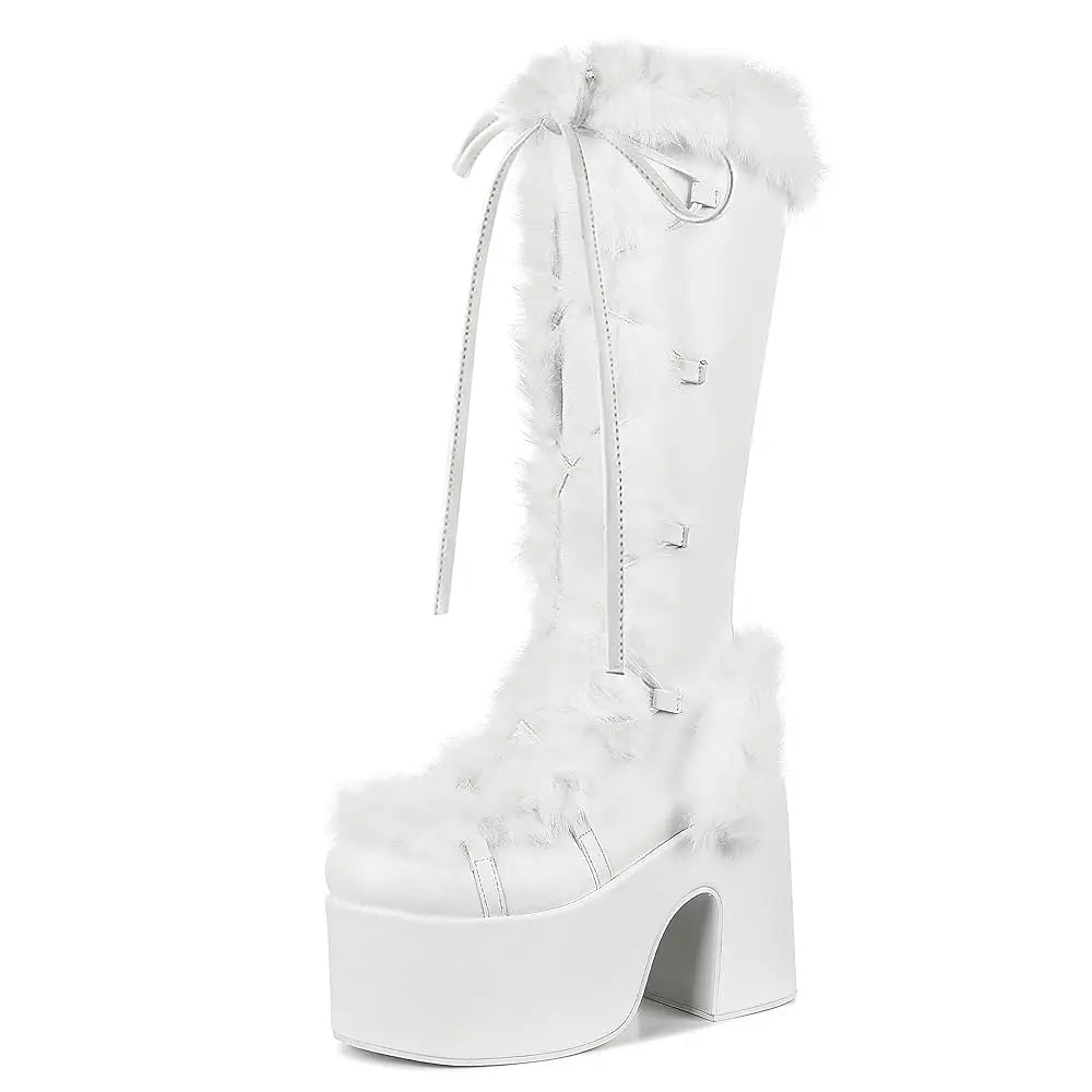 Platform Fur Boots