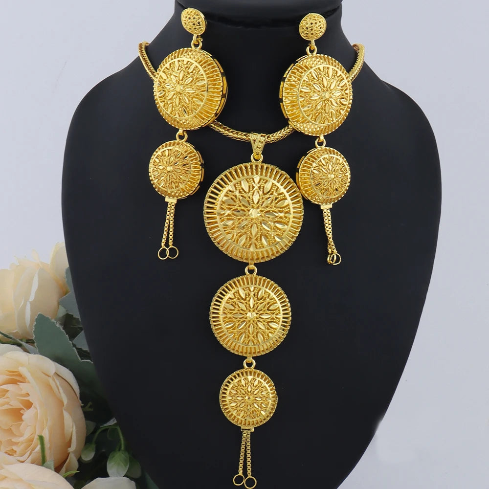 Dubai Gold Plated Wedding Jewelry Set