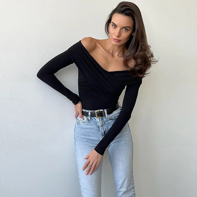 Black Backless Bodysuit Women – Knitted Corset
