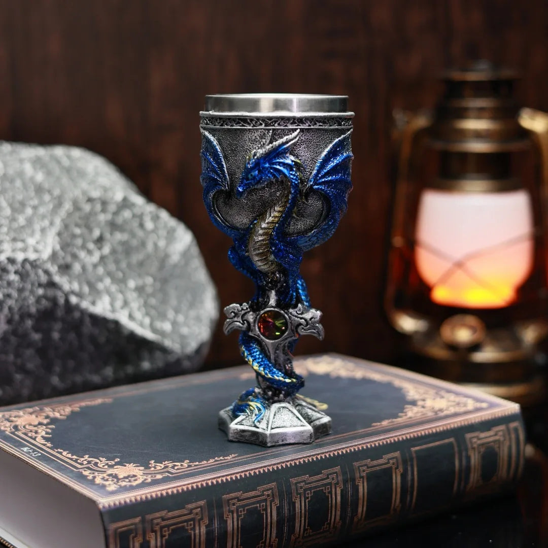 Medieval Dragon Goblet Wine Glass