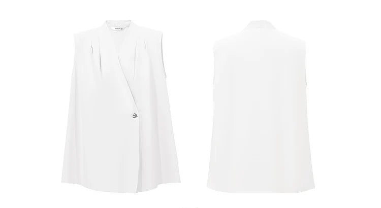 Amii Sleeveless Chiffon Office Blouse