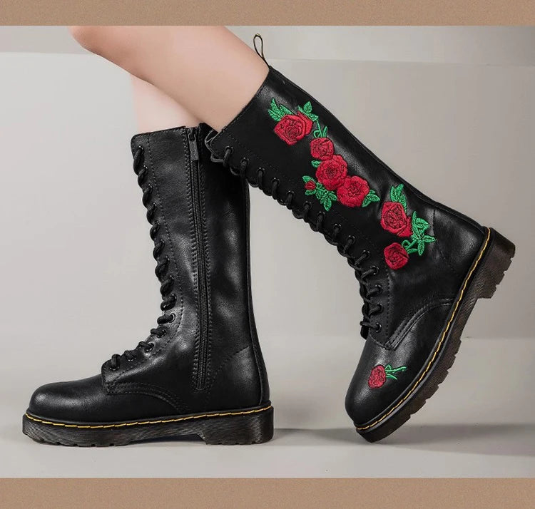 Women Mid Calf Boots Waterproof Warm Rain Shoes