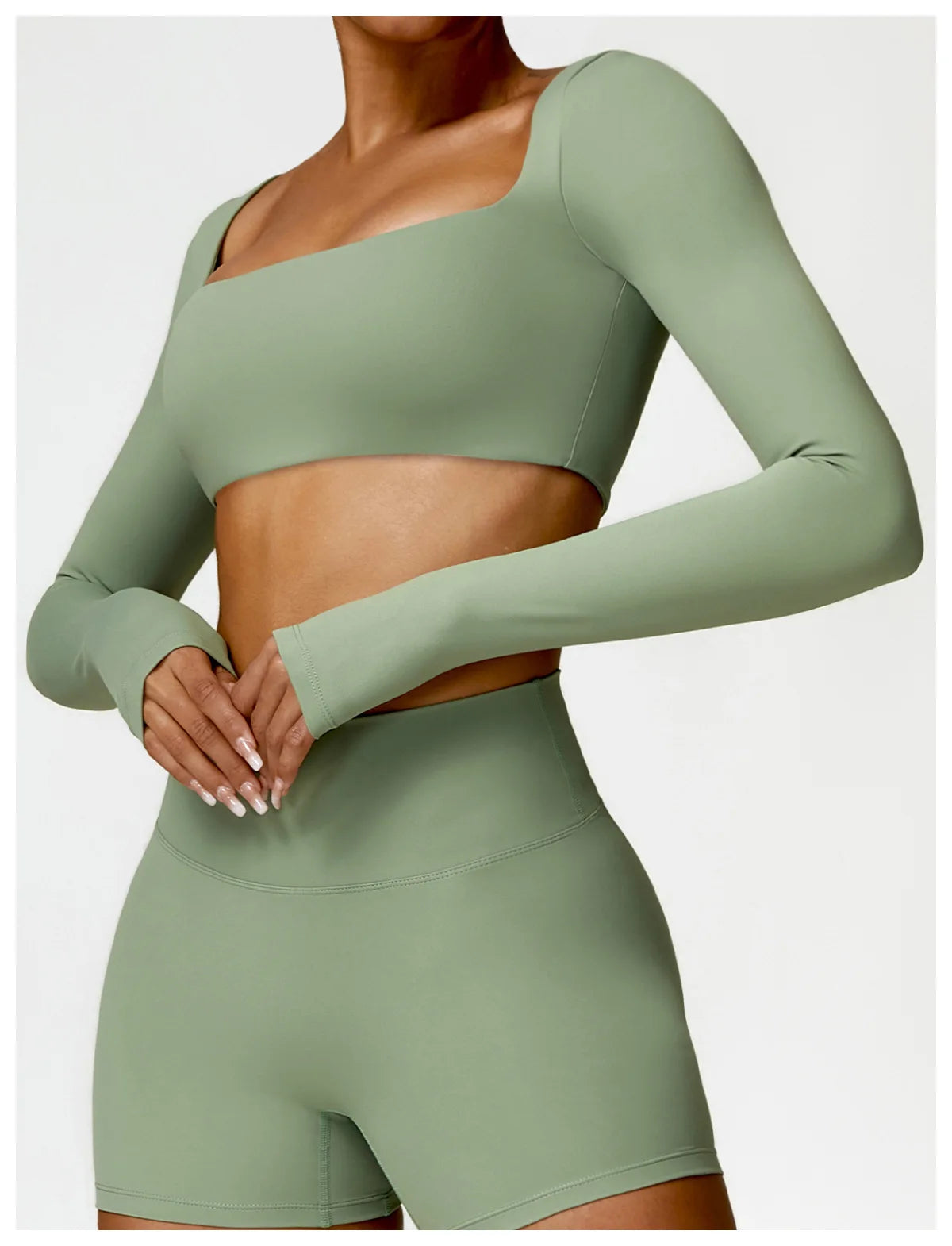 Women's Long Sleeve Yoga Shirt – Gym Push-Up Fitness Top