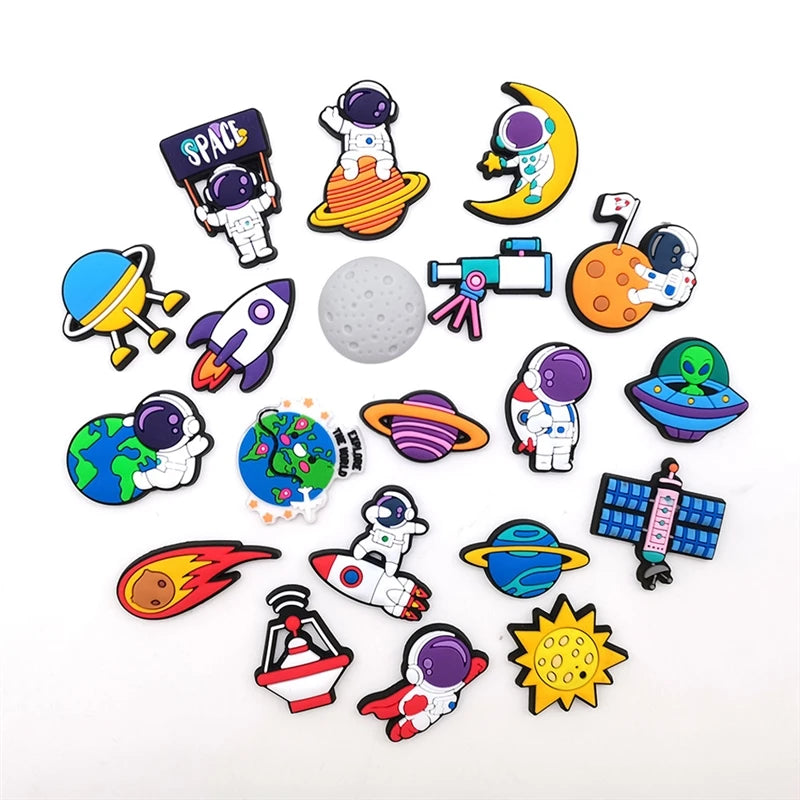 Women Astronaut Shoe Charms Space Accessories