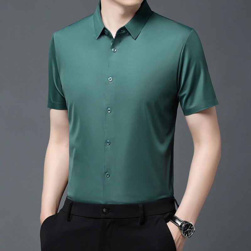 Men Stretch Short Sleeve Shirt