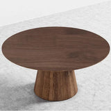 Round Walnut Dining Table