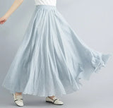 Women Linen Maxi Skirt