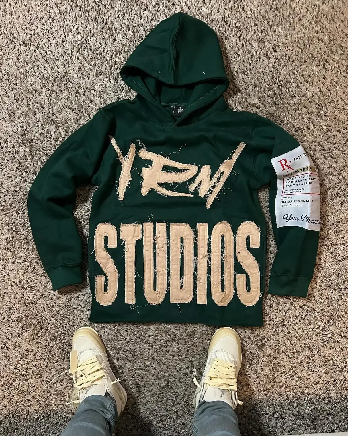 Women Embroidery Patch Hoodie Loose Y2K Streetwear