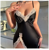 Women Satin Backless Nightdress
