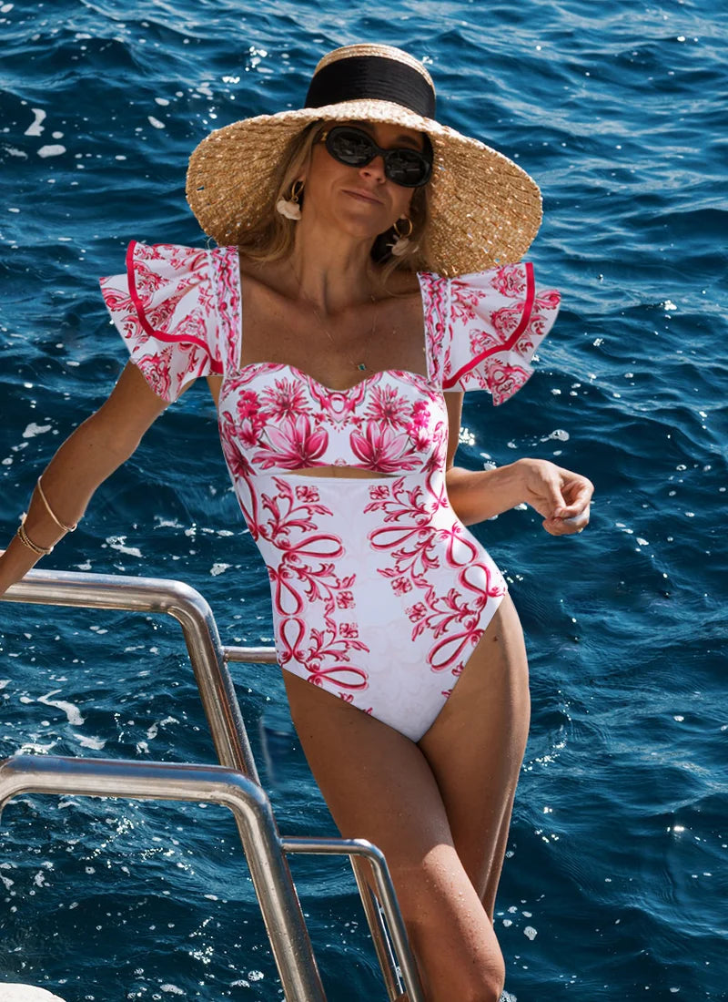 Vintage Print One Piece