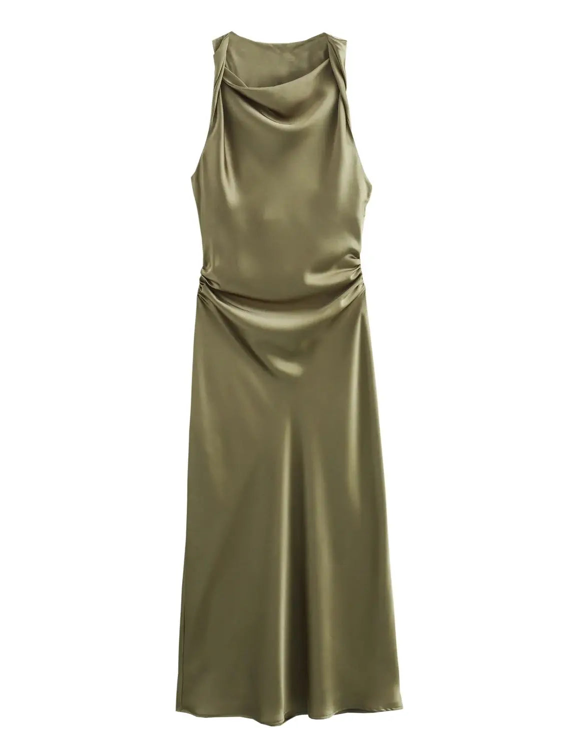 Luxe Satin Midi Elegance Dress
