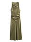 Luxe Satin Midi Elegance Dress