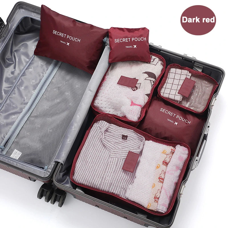 6-Piece Travel Clothes Organizer Set – Packing Cubes