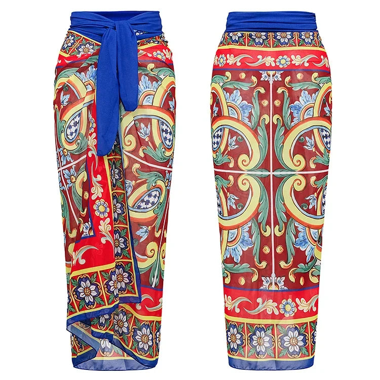 Vintage Print One Piece