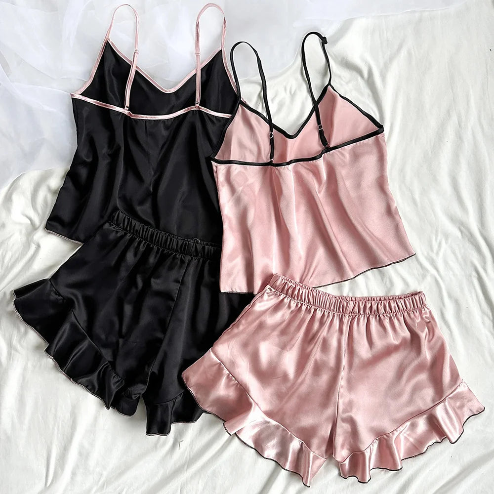 Women's Satin Pajama Set