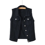 Women’s Print Washed Denim Vest