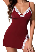 Lace Trim Babydoll Dress