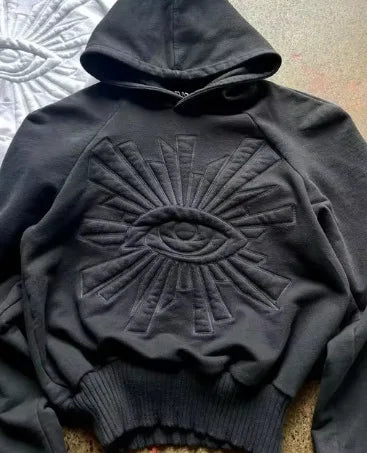 Harajuku Oversized Embroidered Hoodie