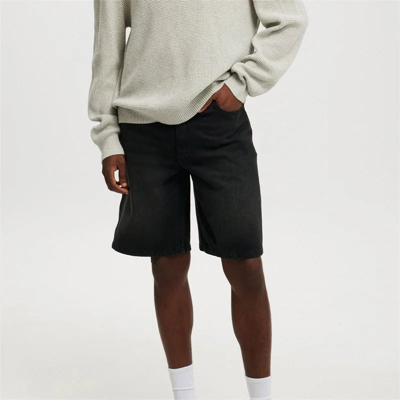 Men Vintage Denim Shorts
