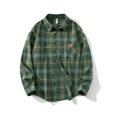 Men Oversized Plaid Shirt