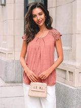 Bella Lace Oversized White Blouse