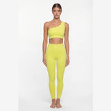 Blush One-Shoulder Yoga Set