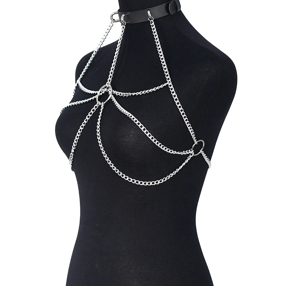 Women Chain Chest Harness