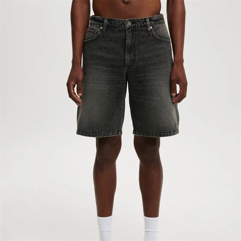 Men Vintage Denim Shorts
