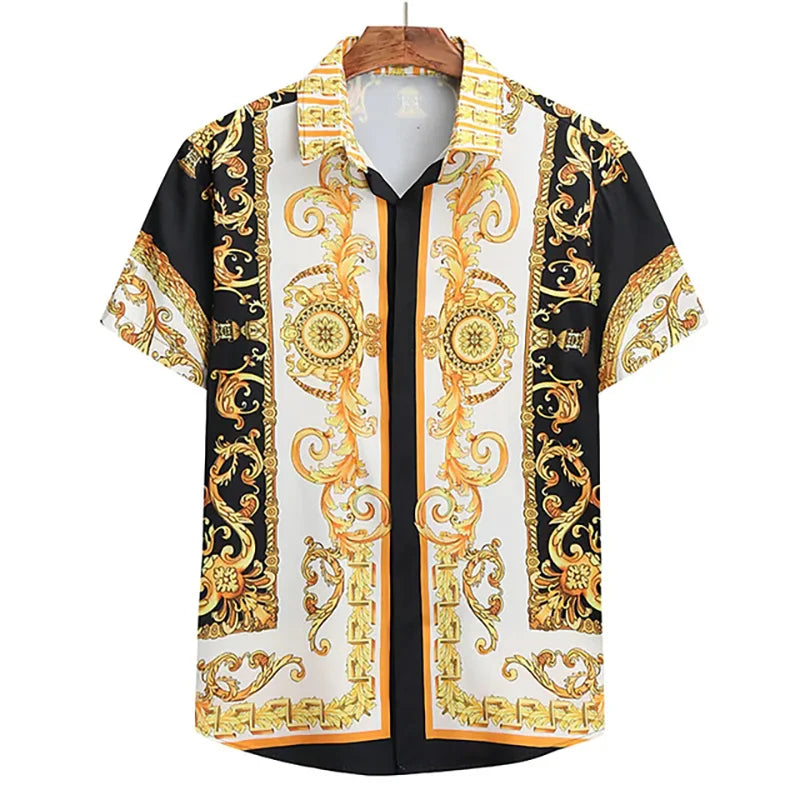 Men Silk Button Down Shirt