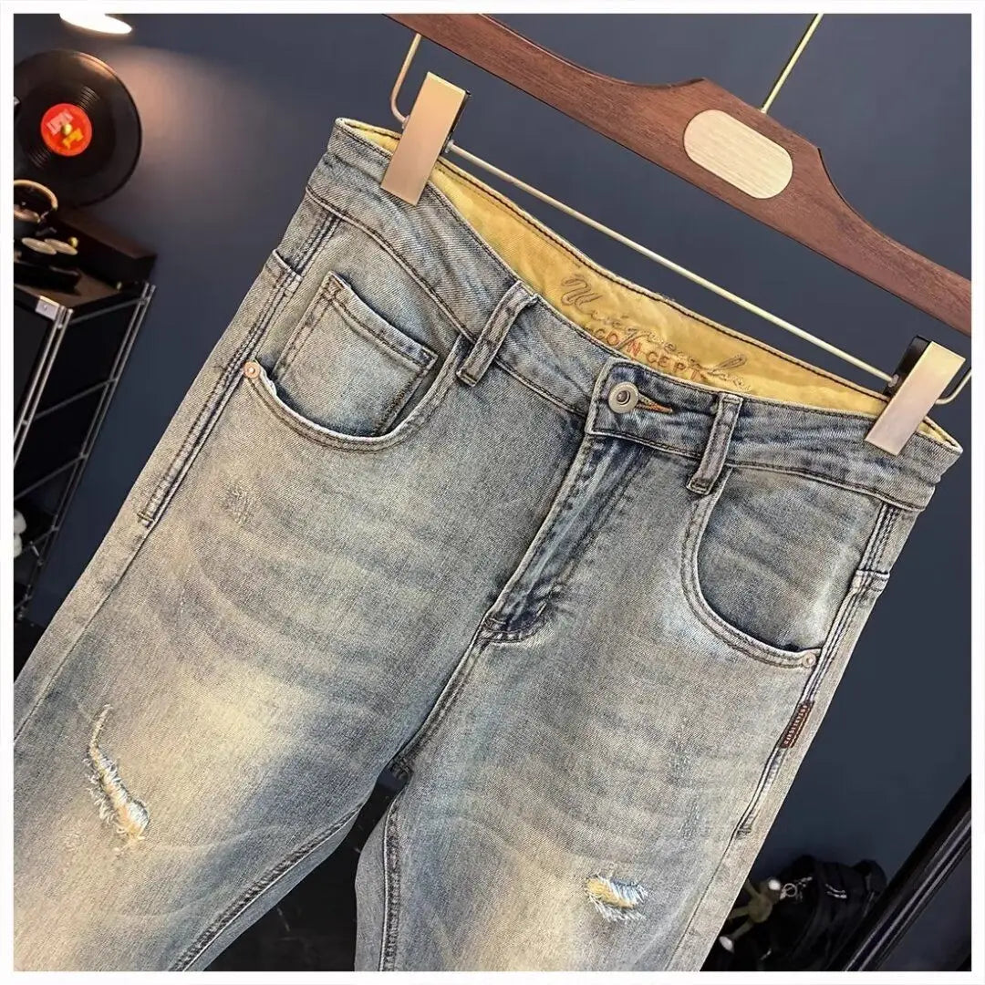 Men’s 2025 Ripped Vintage Jeans