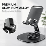 Adjustable Aluminum Desktop Phone Stand – Foldable & Hands-Free