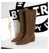 Korean Suede Knee High Boots