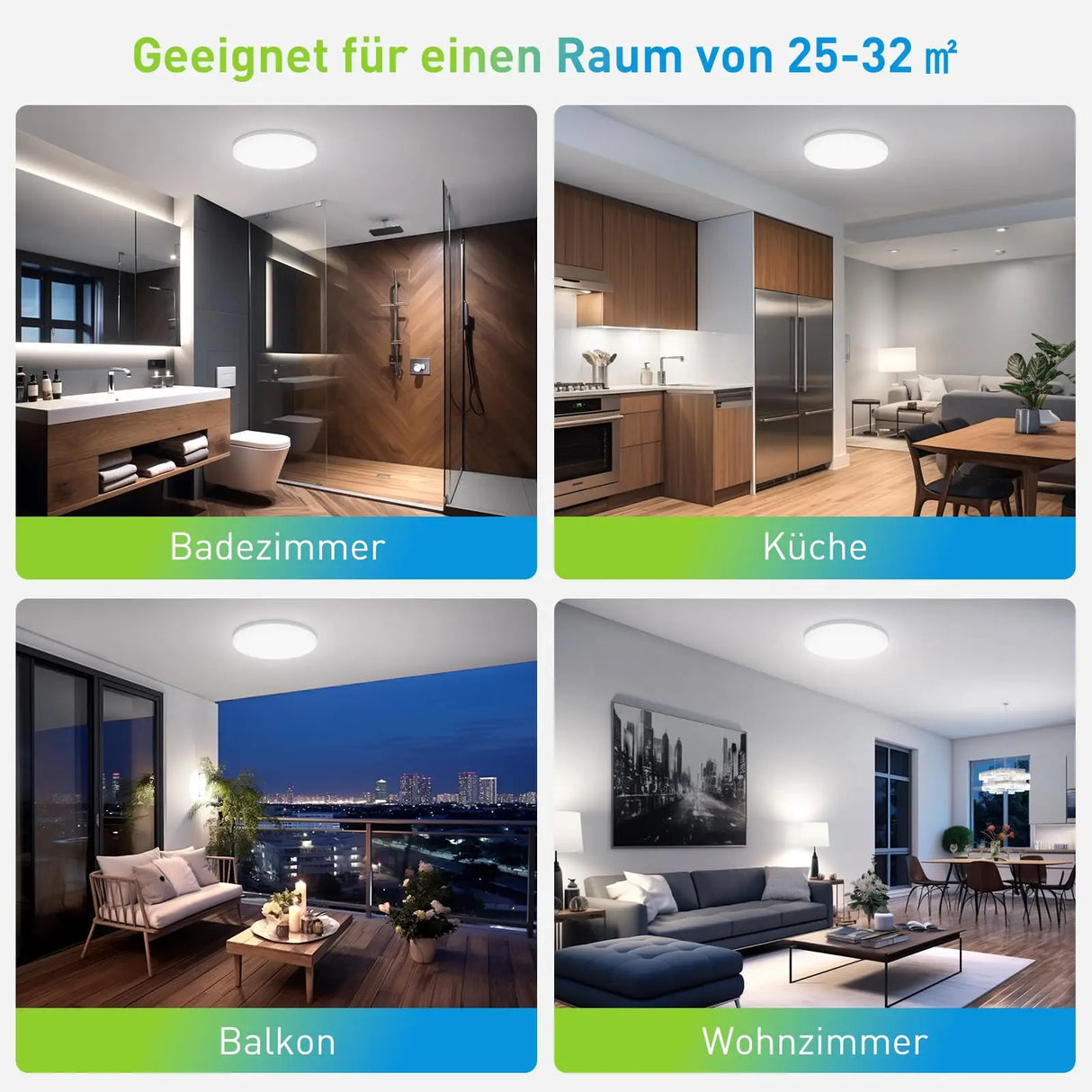 Round LED Ceiling Light Fixture