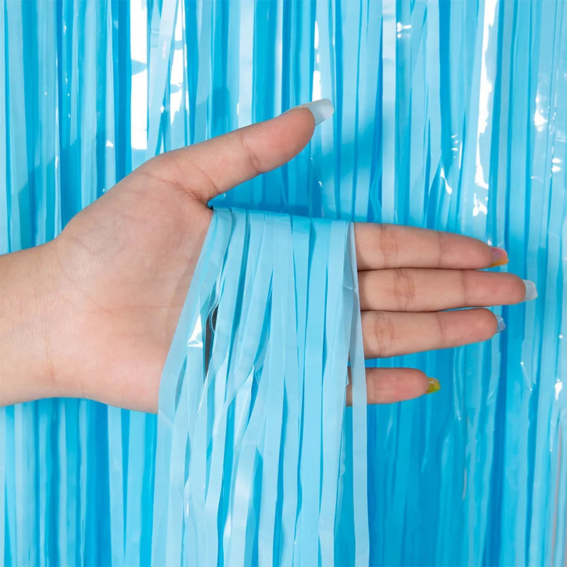 Foil Tinsel Fringe Curtain Backdrop