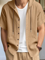 Urban Hooded Button Shirt