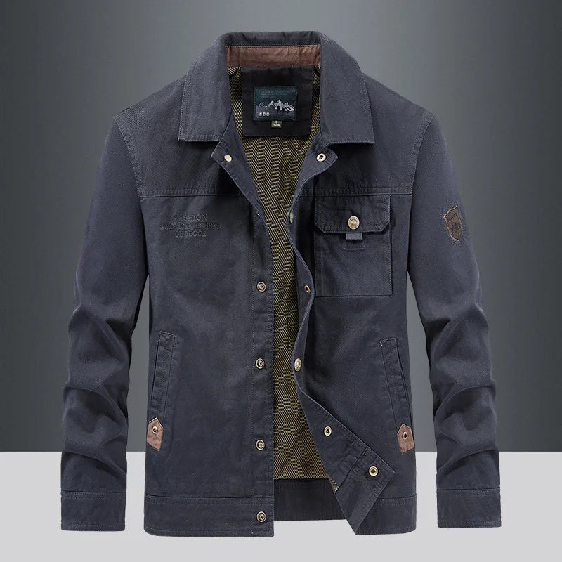 Men's Plus Size Outdoor Jacket – Slim Fit Cargo Coat