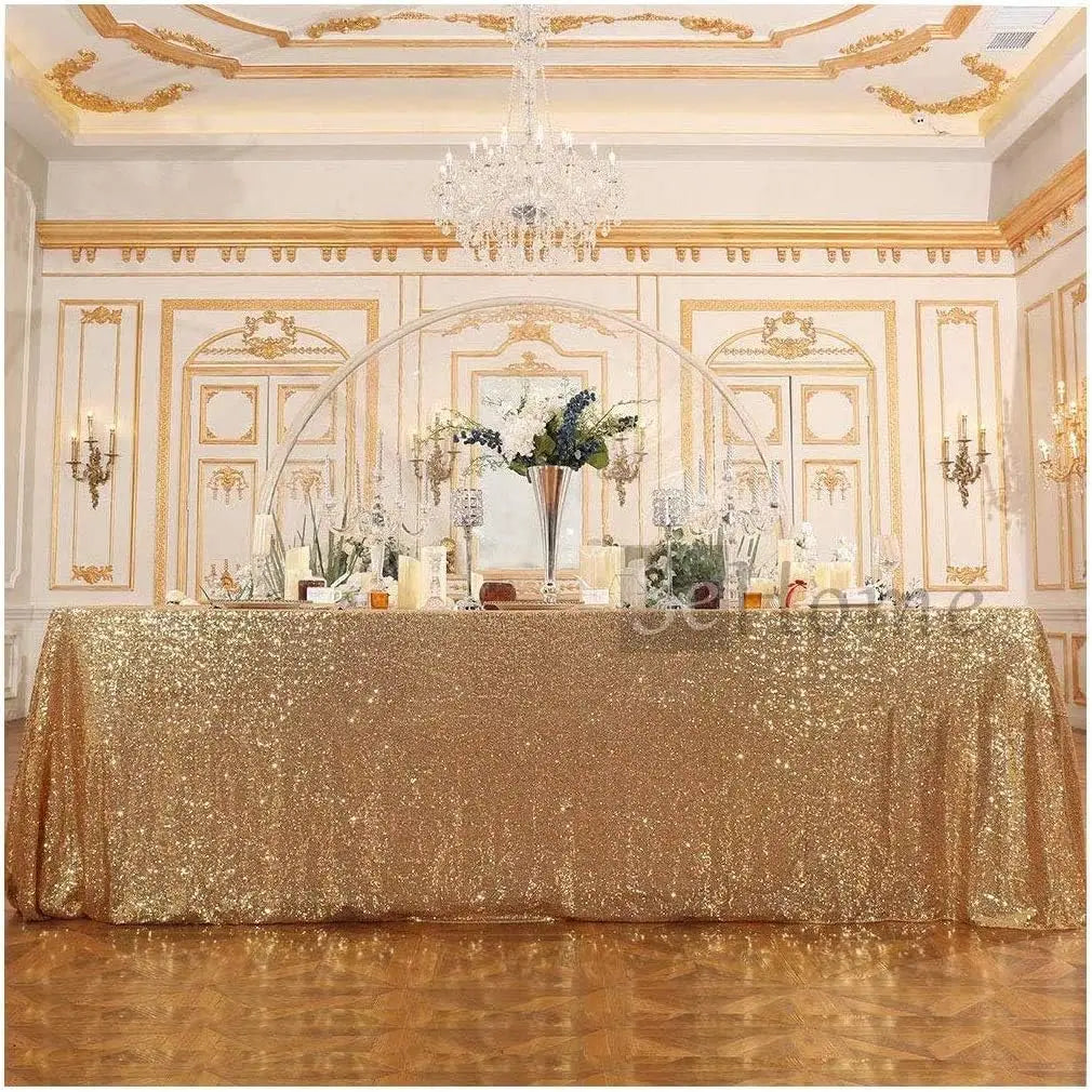 Sequin Rose Gold Tablecloth