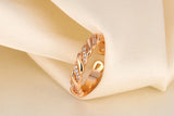Luxury W Letter Gold Plated Ring
