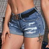 Women Split Denim Beach Shorts