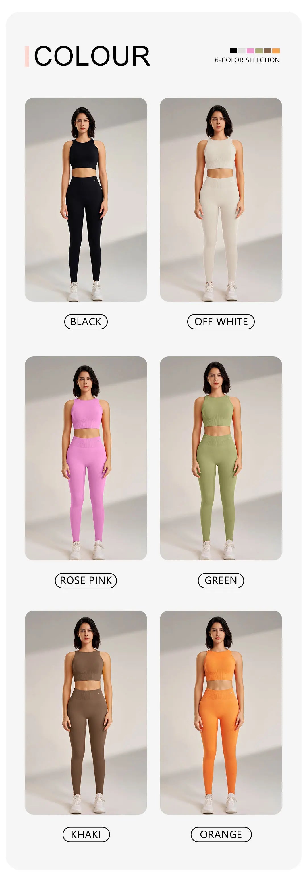 Women High Waist Leggings & Top Set