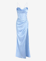 Scarlet Satin Corset Dress
