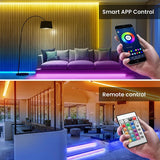 Smart Bluetooth LED Strip Lights – App & Remote Control