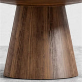 Round Walnut Dining Table